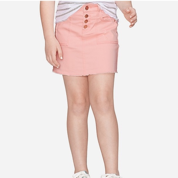 Justice Pink Destructed High Waist Skirt - Picture 2 of 4